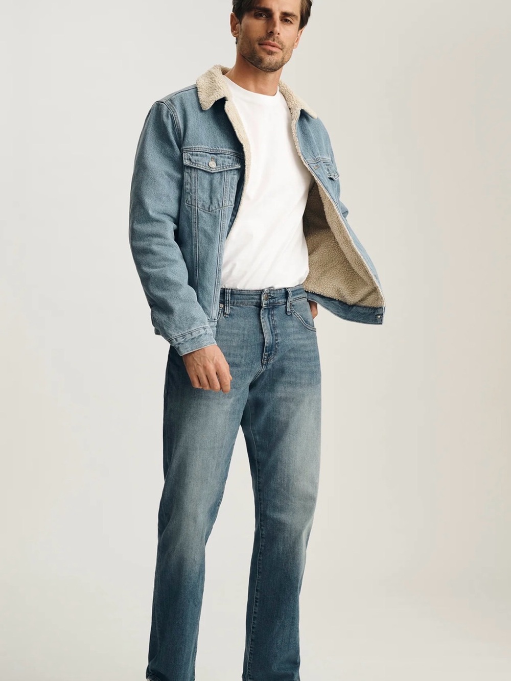 Mavi Matt Relaxed Straight-Leg Jeans in Light Blue